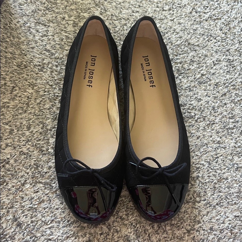 JON JOSEF | Belle Black Suede Flats